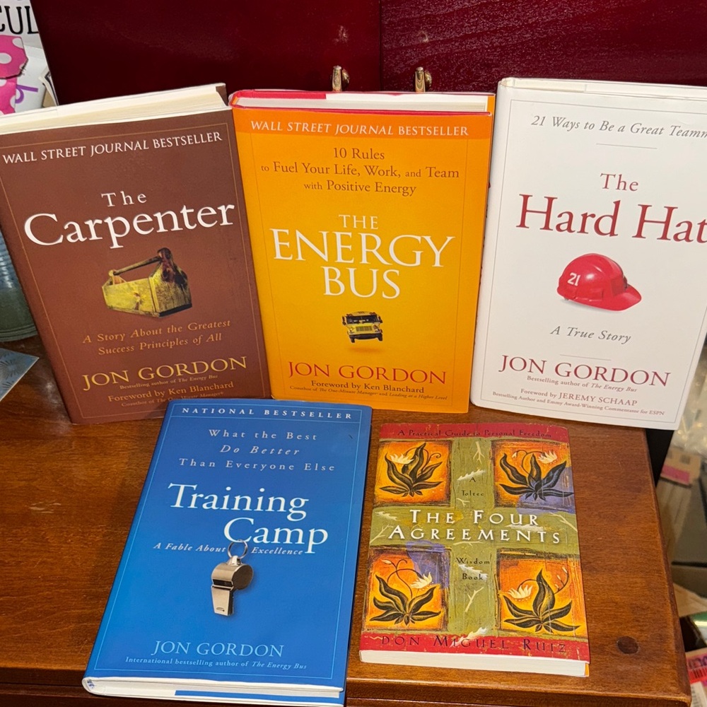 Set of Inspirational Books by Jon Gordon and Don Miguel Ruiz